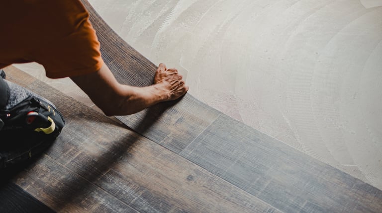 Luxury vinyl plank flooring